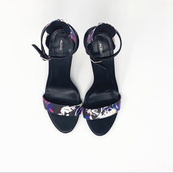 ALDO Floral Matted Wedge Sandals - Picture 6 of 8